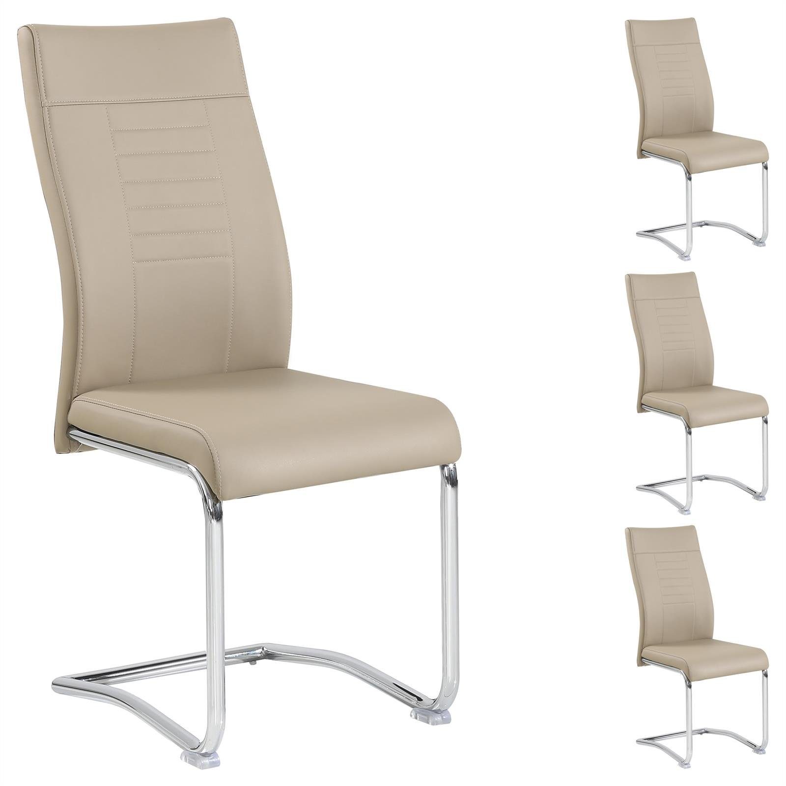 CARO-Möbel Esszimmerstuhl LOANO (4 St), Küchenstuhl Schwingstuhl 4er Set, M günstig online kaufen