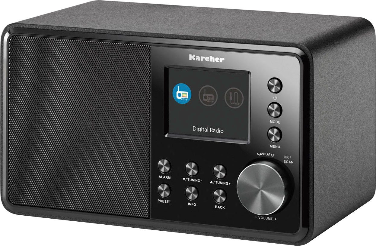 Karcher DAB 3000 Digitalradio (DAB) (Digitalradio (DAB), FM-Tuner mit RDS, UKW mit RDS, 3 W, FM-Tuner mit RDS, UKW mit RDS, 3 W, Radio mit Farbdisplay, AUX-Eingang)