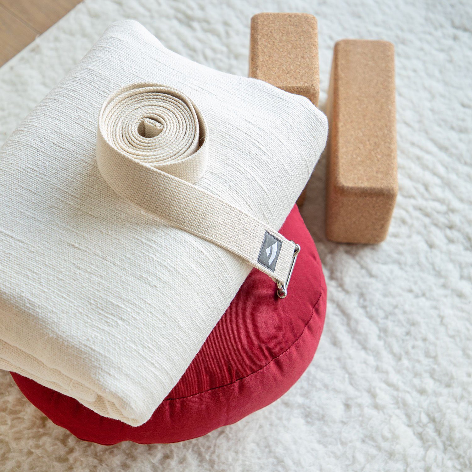 Wohndecke Yogadecke SHAVASANA, Baumwolle natur, bodhi – Bild 4 von 5