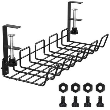 Vicbuy Kabelführung Kabelkanal Untertisch, Kabelmanagement, Kabel Ablageregal (Aufbewahrungskorb, Kabelkorb, Desktop-Lagerregal), Kabel-Organizer für Steckdosen, Ohne Bohren