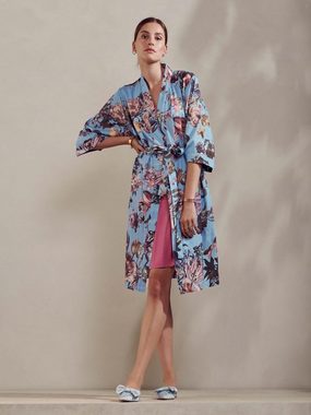 Essenza Kimono Sarai Isabella, Kurzform, Baumwolle, Kimono-Kragen, Gürtel, mit wunderschönem Blumenprint