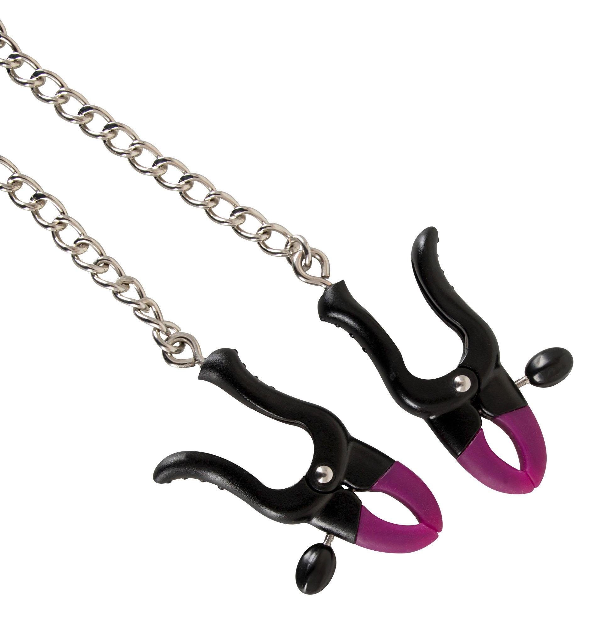 Kitty clamps, Nippelklemme silicone nipple mit Bad Kette