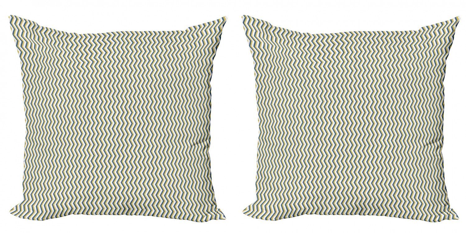 Kissenbezüge Modern Accent Doppelseitiger Digitaldruck, grau angeordneten Stück), Vertikal Abakuhaus Chevron (2 Wellen