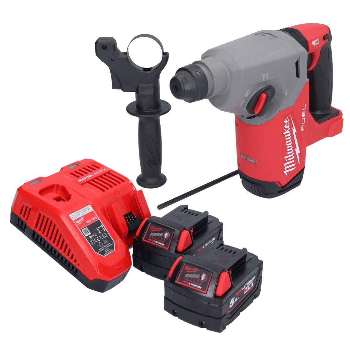 Milwaukee Akku-Bohrhammer M18 FH-502 Akku Bohrhammer 18 V 2,5 J SDS plus Brushless + 2x Akku