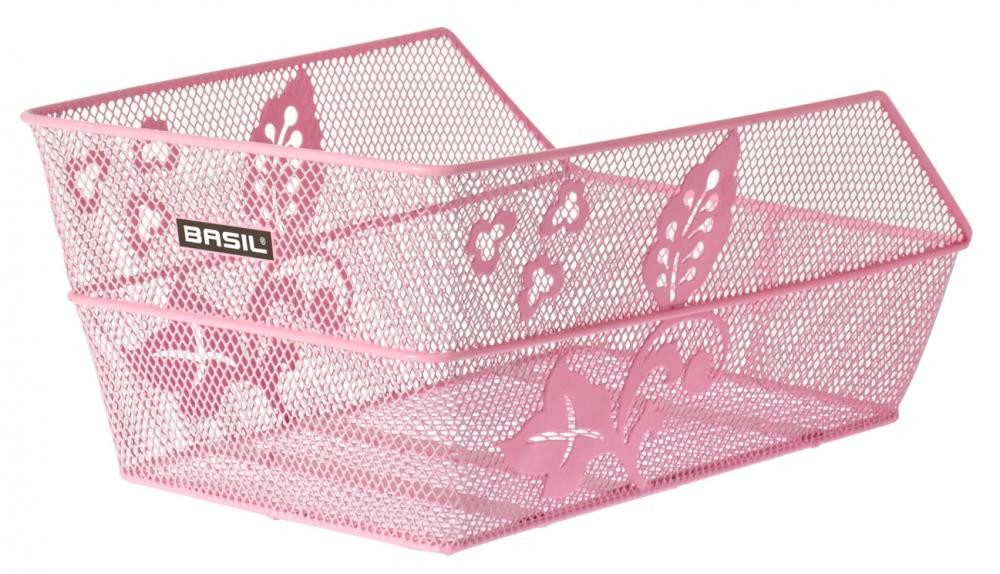 Basil Fahrradkorb Basil Cento S Flower Fahrradkorb rosa, feinmaschiger Stah günstig online kaufen