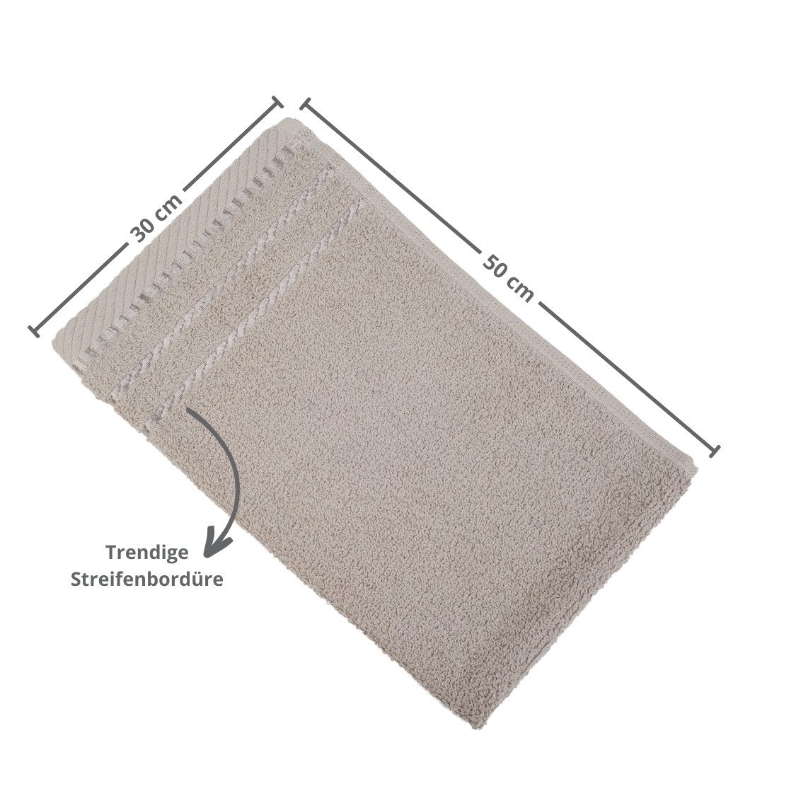liebling Gästehandtuch Potsdam, 100% Baumwolle, mit praktischer Schlaufe zum Aufhängen, hochwertig, formstabil