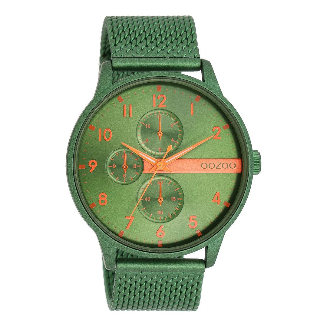 OOZOO Quarzuhr Herrenuhr C11303 Grün Meshband günstig online kaufen