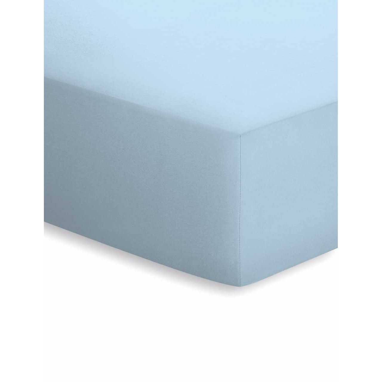 Adam Matheis Spannbettlaken Adam Matheis Spannbetttuch Jersey Elasthan 180 x 200 cm Aqua, Mischmaterial (95% Baumwolle, 5% Elasthan), Reaktivfärbung, Fullflexgummi