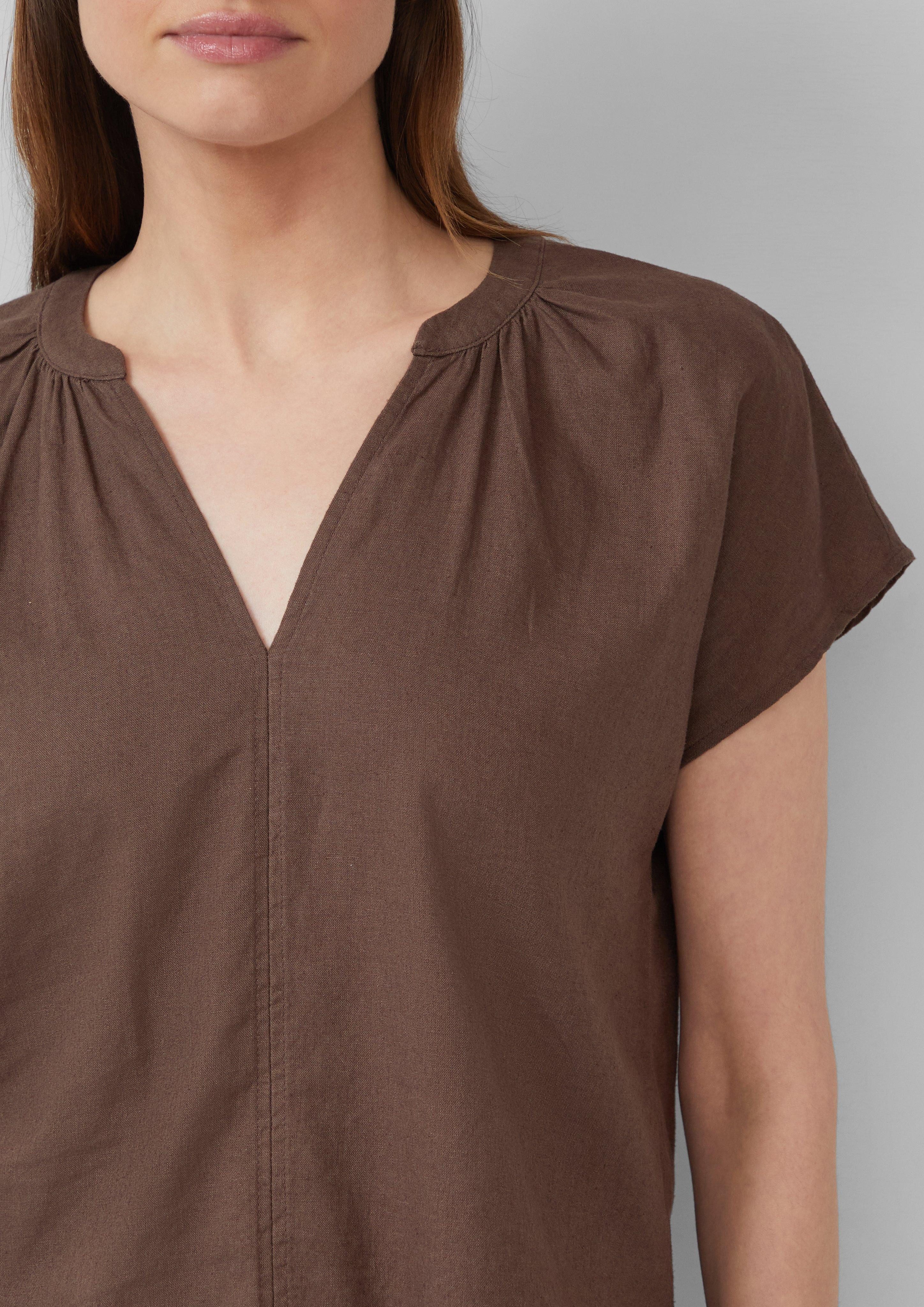 s.Oliver Blusentop Ärmellose Bluse aus Leinenmix günstig online kaufen