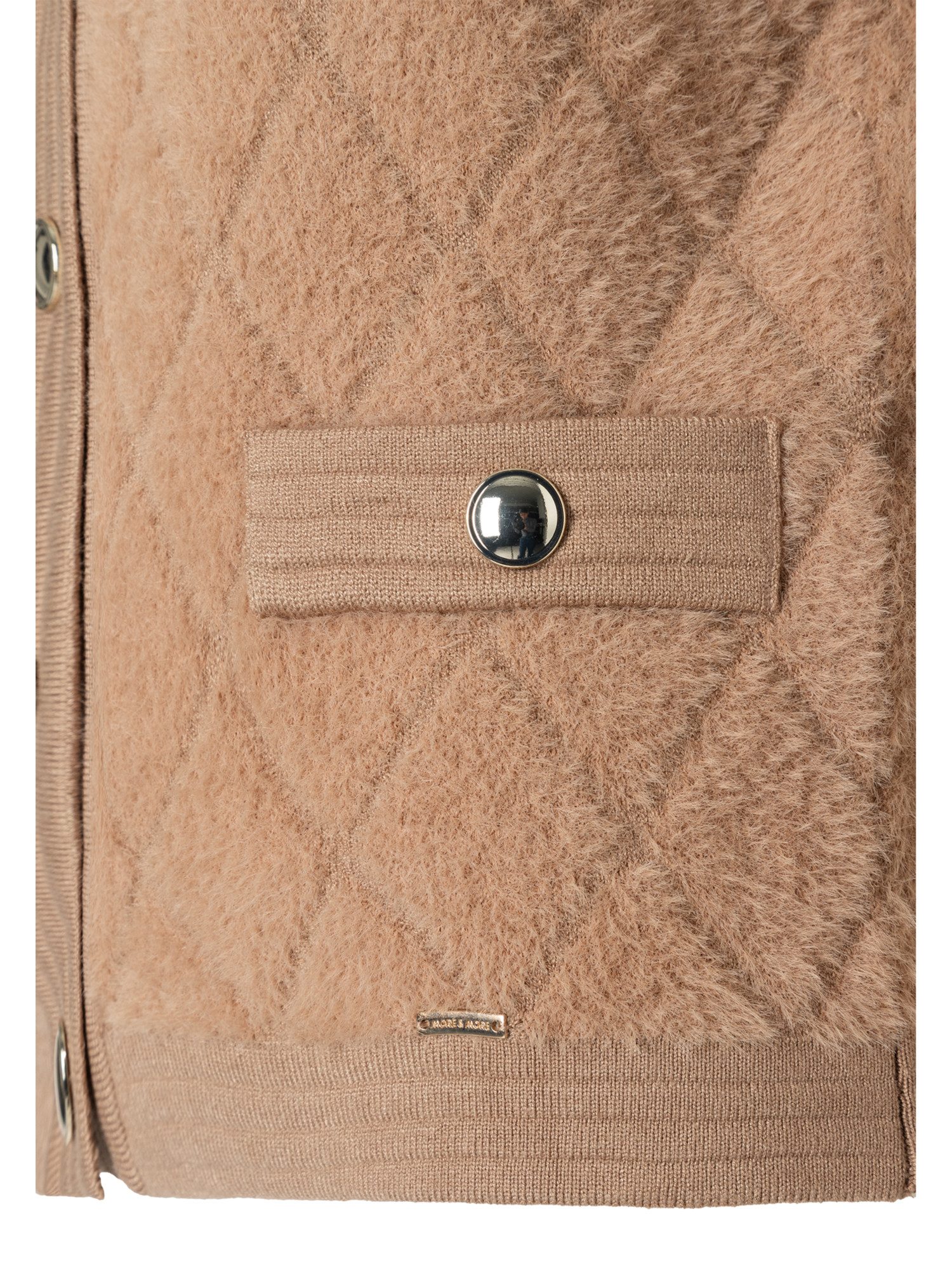 MORE&MORE Cardigan kuschelige Fell-Strickjacke