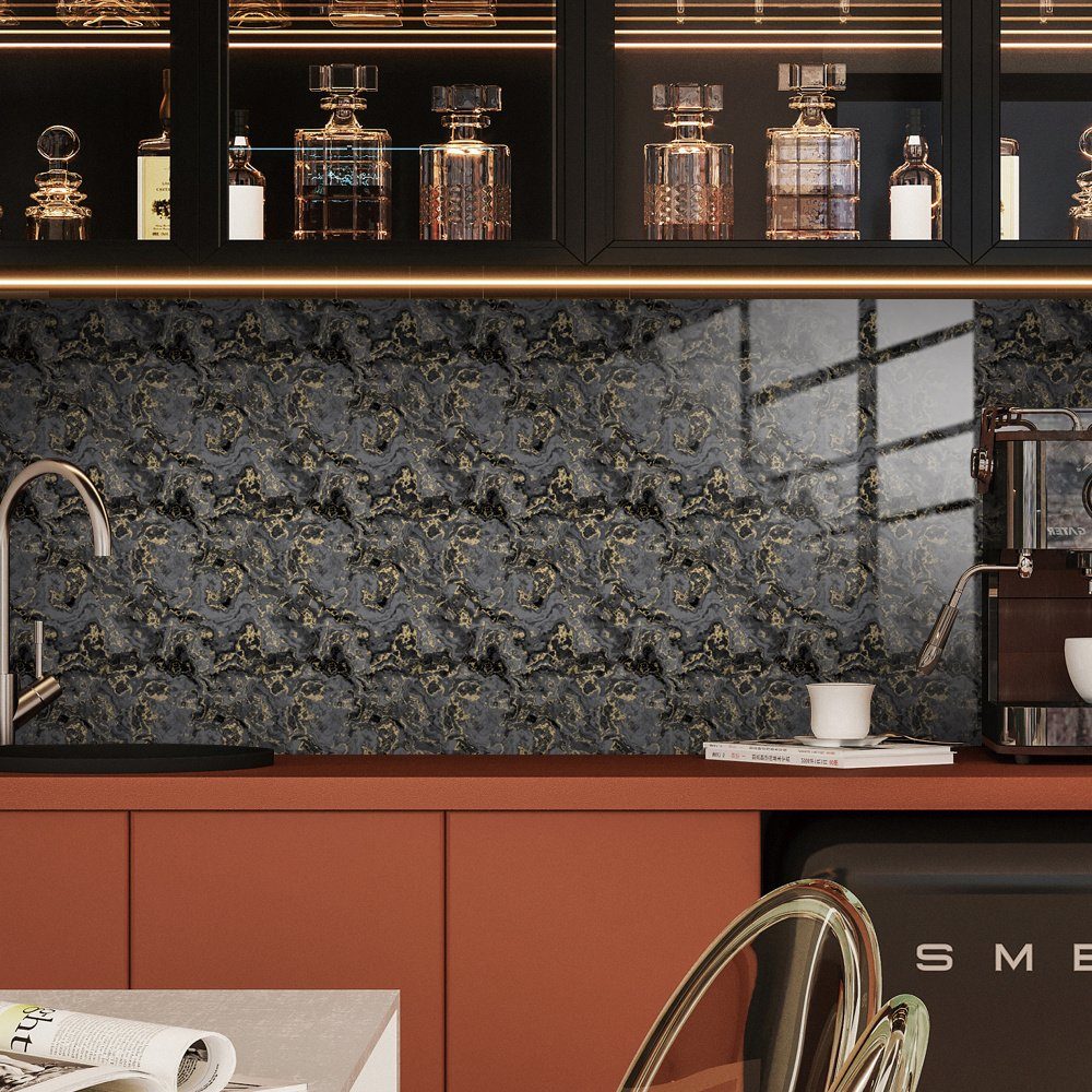 COOL-i ® Fliesenaufkleber, 10 Stück PVC selbstklebende, wasser- und ölabweisend, für Küche, Bad