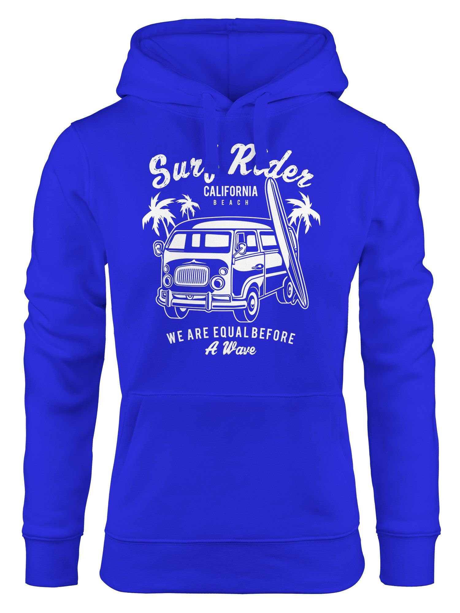 MoonWorks Hoodie Hoodie Damen Bus Surfing Retro Sweatshirt Kapuzenpullover Moonworks® blau