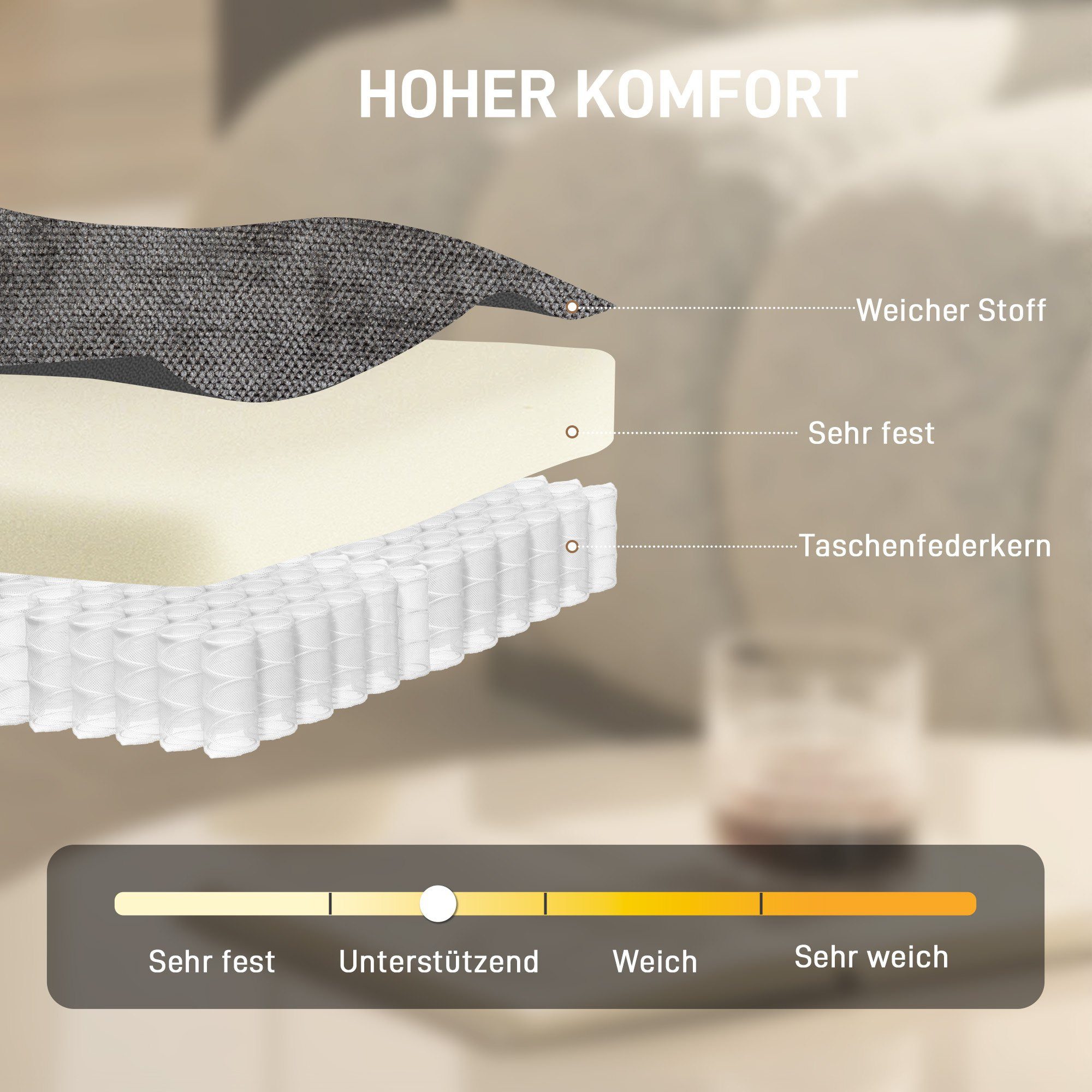 HOMCOM Relaxsessel Sessel drehbar mit Lendenkissen, Polstersessel mit Chenille-Optik (Loungesessel, 1-St., Polsterstuhl), für Wohnzimmer, Schlafzimmer, Dunkelgr – Bild 5 von 5