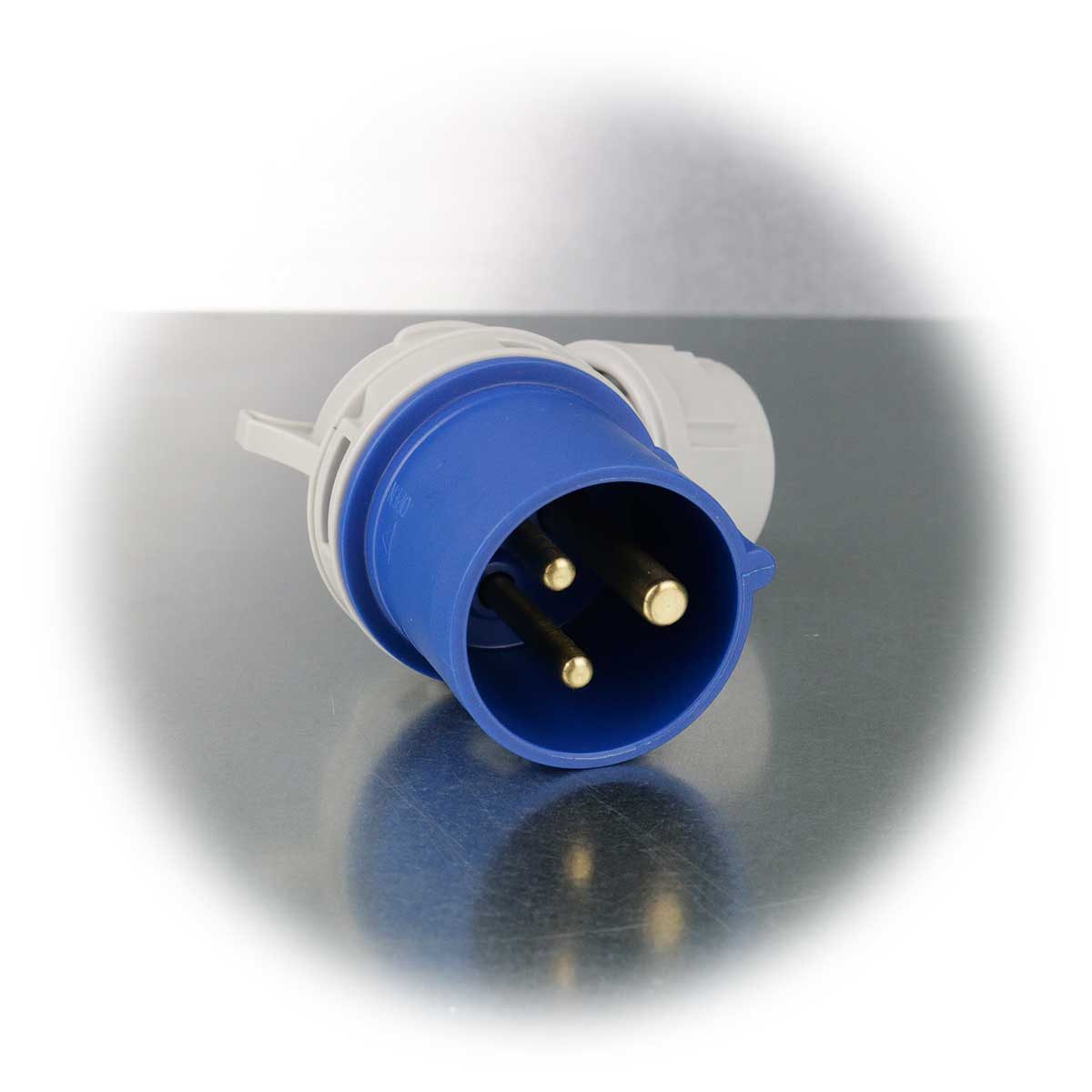 ABL CEE-Stecker CEE Winkel-Stecker, 230V/16A, blau, 3-polig, IP44