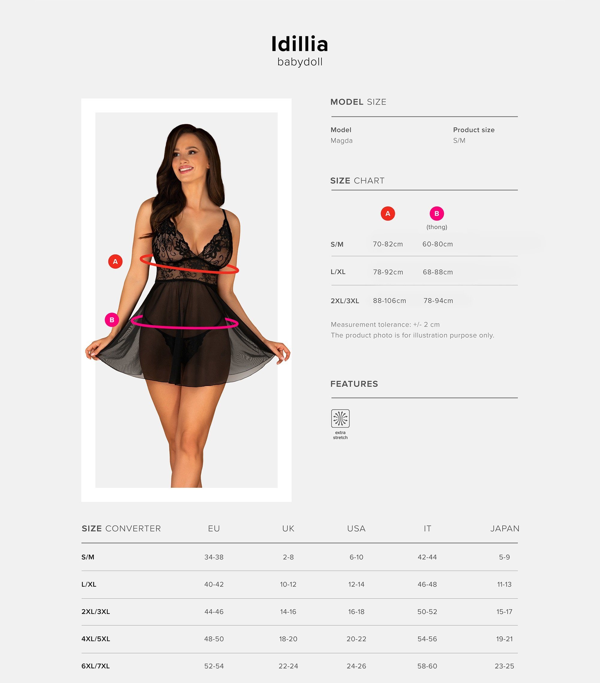 Obsessive Negligé Babydoll Idillia (2-tlg)