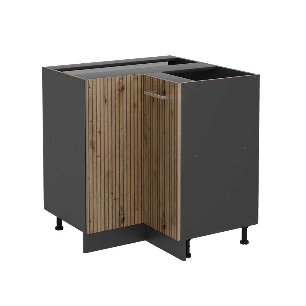 Vicco Eckunterschrank R-Line, Artisan-Eiche/Anthrazit, 75.6 cm günstig online kaufen