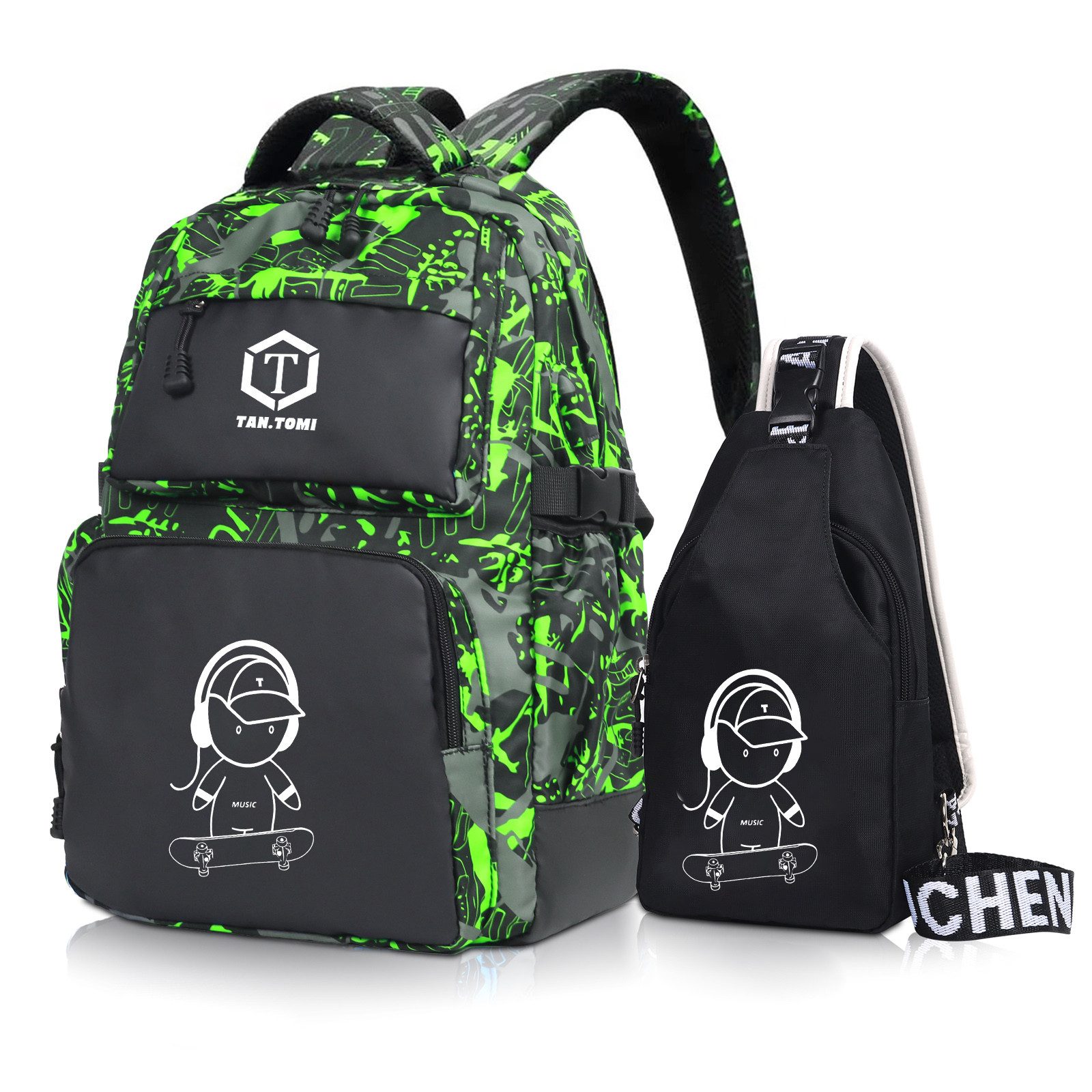 Schulrucksack Rucksack Jungen Schulrucksack Mädchen Teenager Jugendliche Daypacks