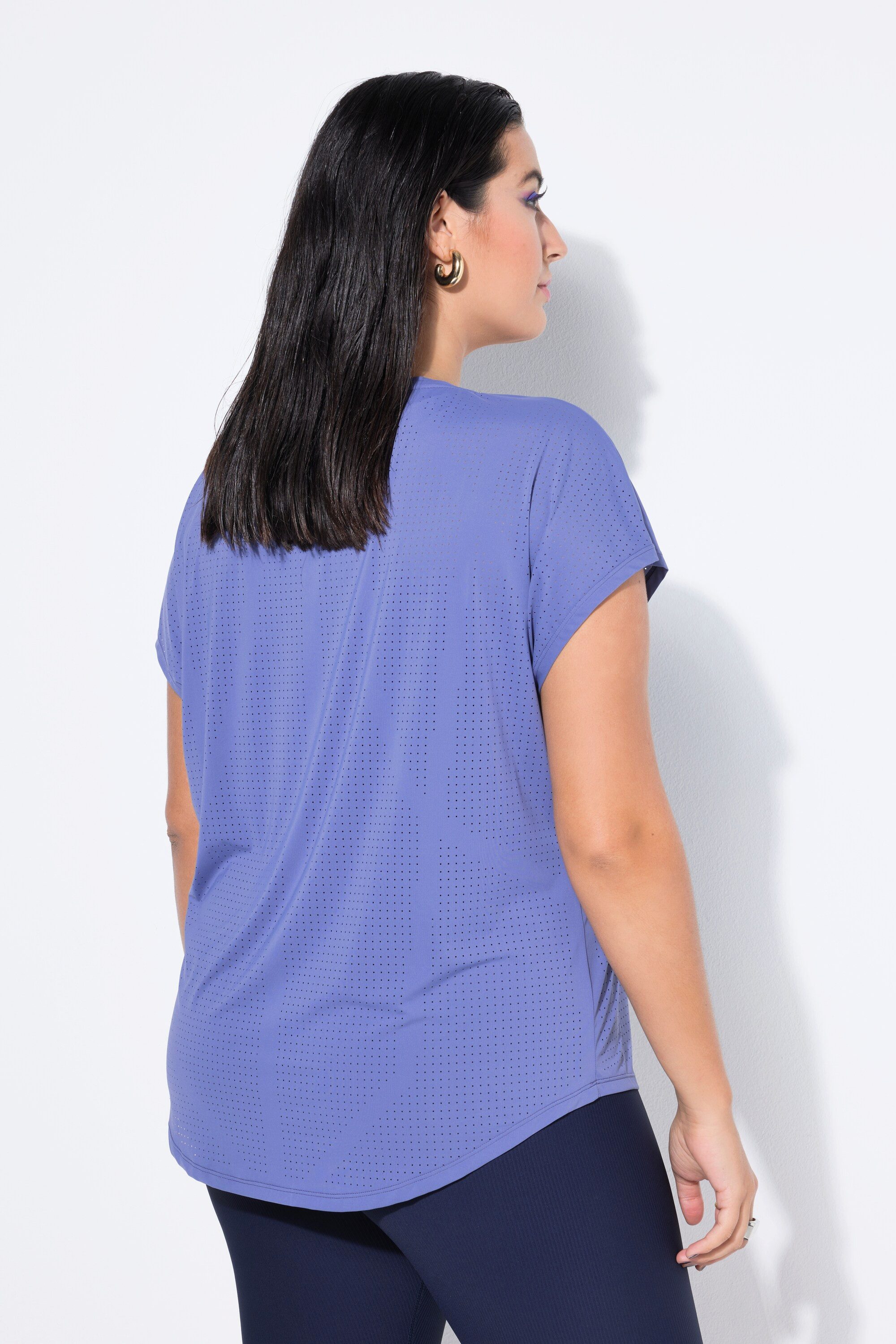 Studio Untold T-Shirt Sport-Shirt Oversize Shape Perforierungen