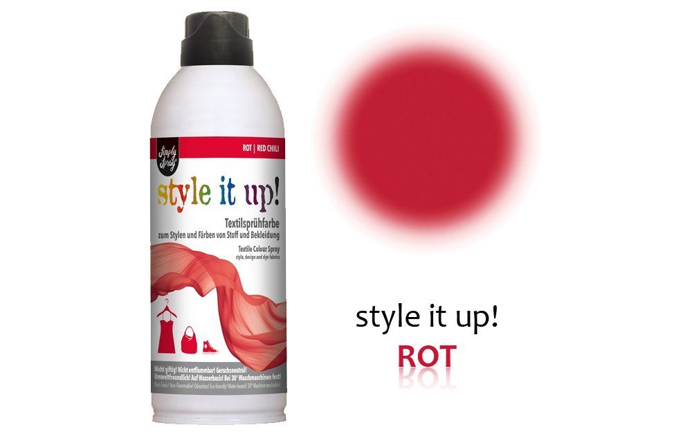 SimplySpray Textilfarbe Style it up! - Design Textilfarbe - Rot - Red Chili