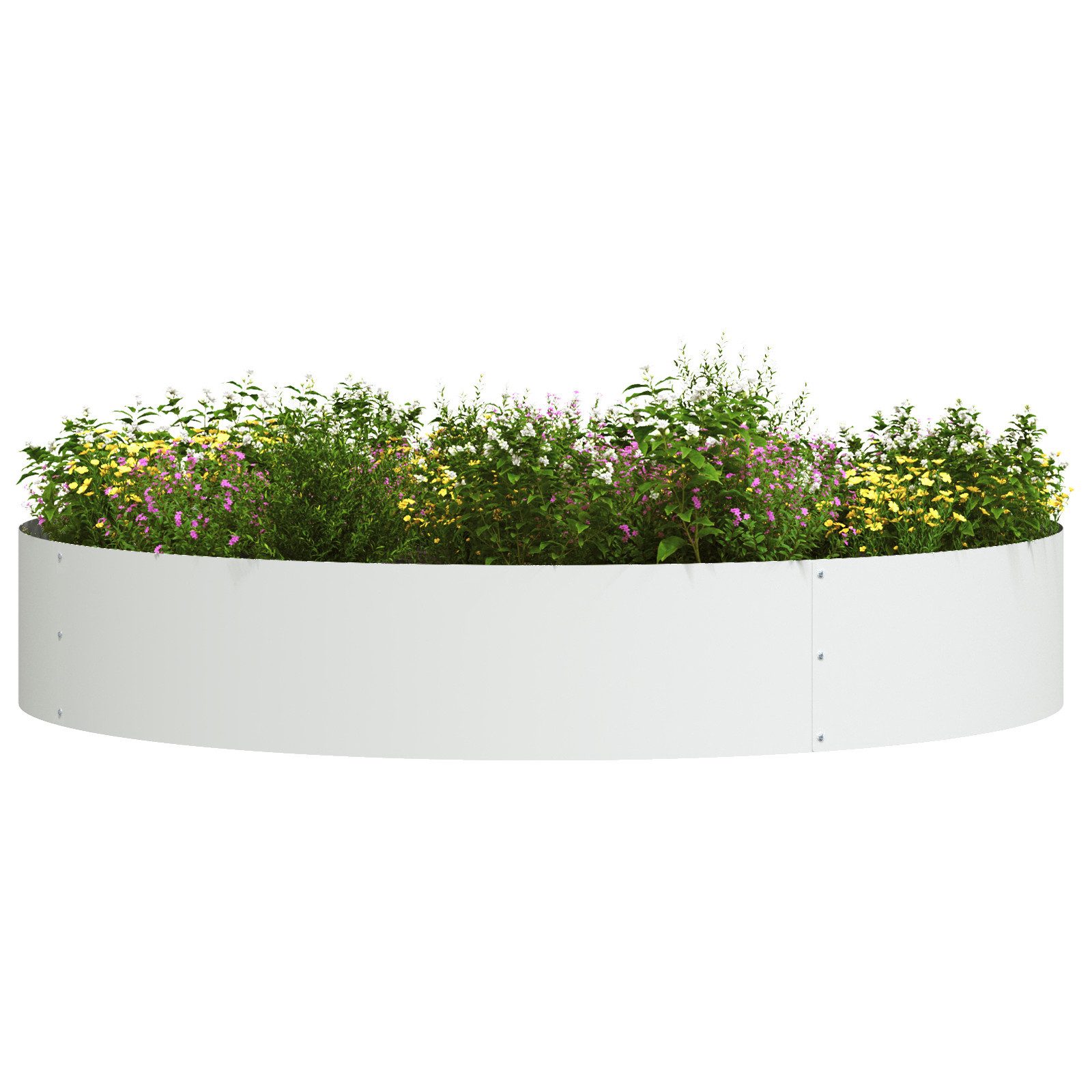 vidaXL Blumentopf Weißer Metalltopf Weiß Metall günstig online kaufen