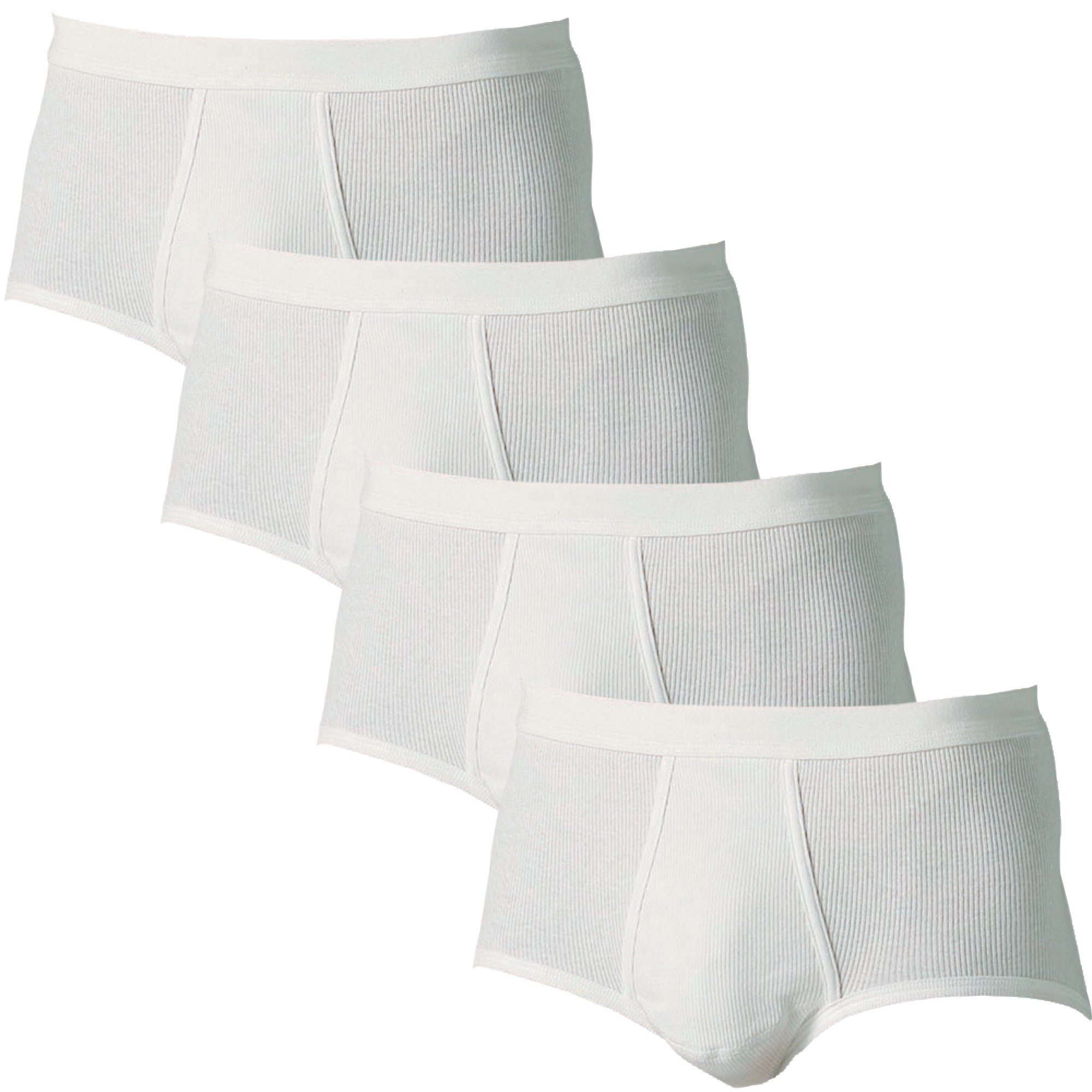 Schöller Slip Herren-Slip 4er-Pack Doppelripp Uni