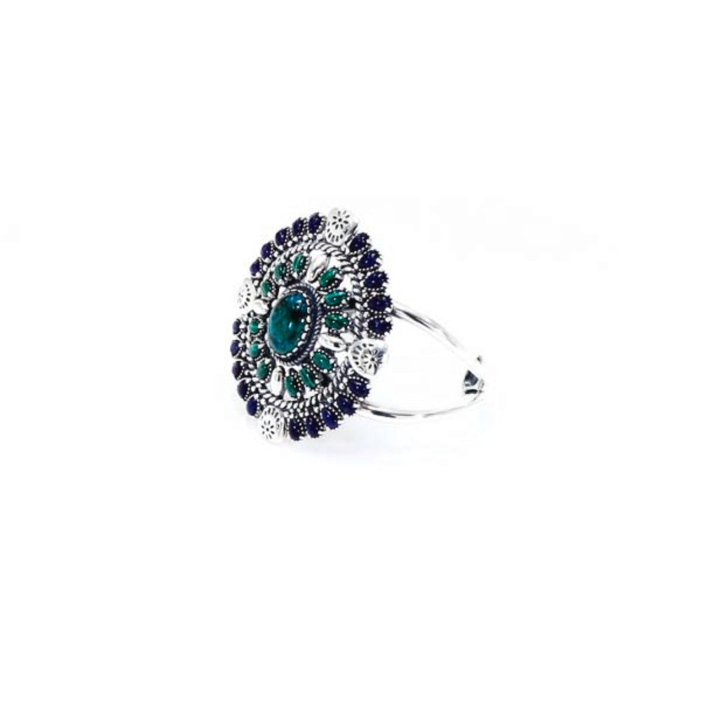 Cavill Silberarmband Cavill Silberarmreif 13,9 ct Chrysokoll Malachit Sodalith Oval (1-tlg)