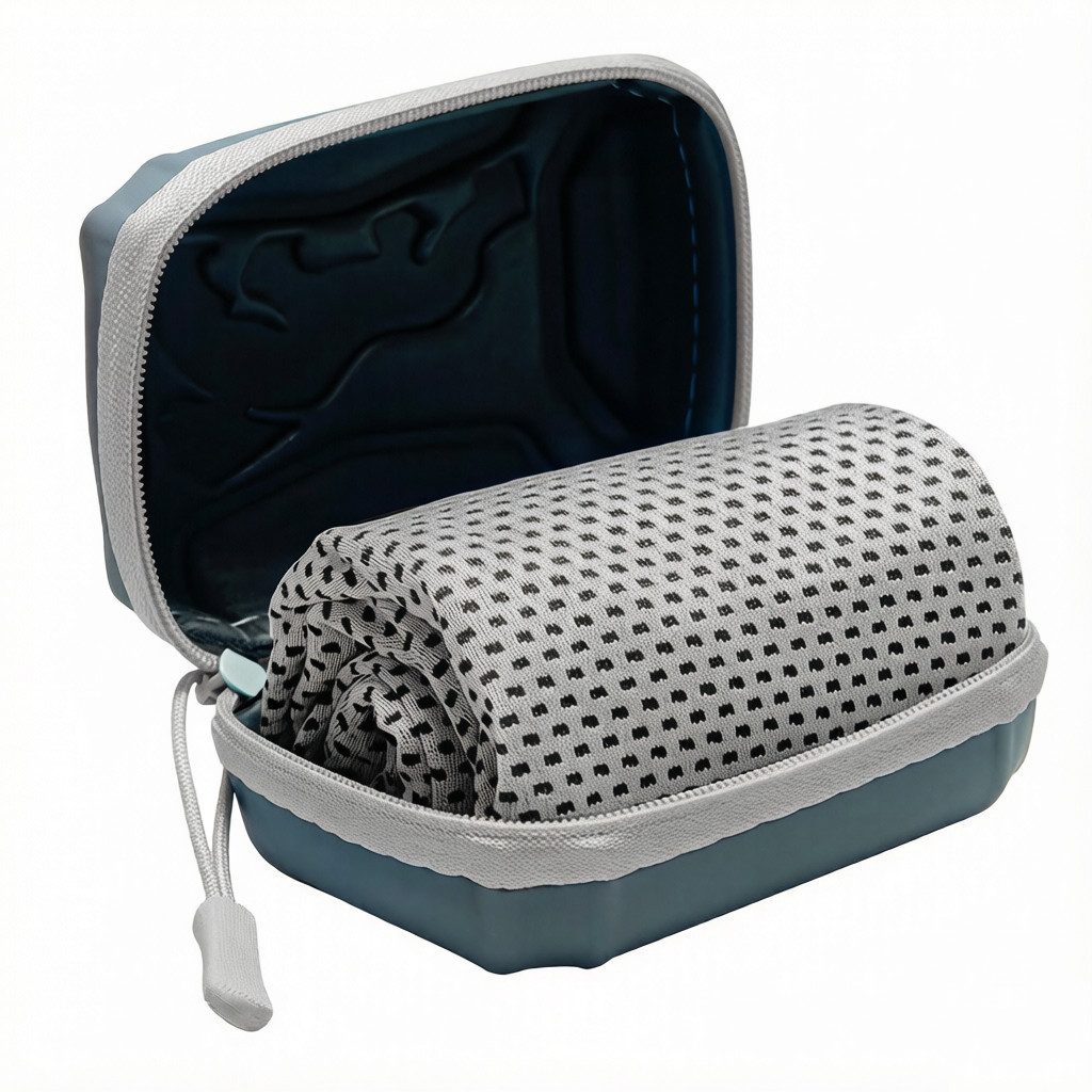 Diwzbyn Sporthandtuch Kühltuch Mit Aufbewahrungsbox, 30x80 Cm Kühlendes Handtuch, (1-St)