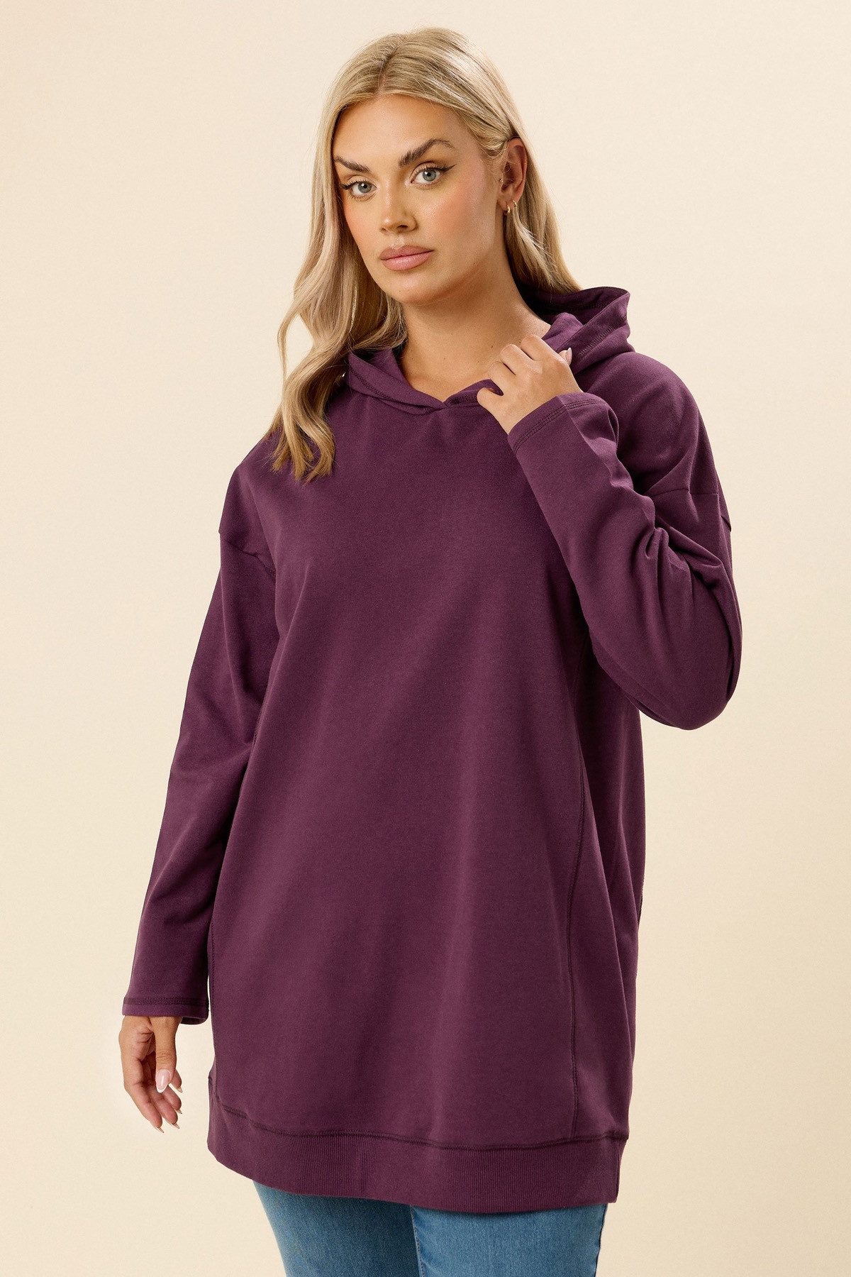 Stil Diva Kapuzenpullover Kapuzenpullover mit langen Ärmeln in Übergröße günstig online kaufen