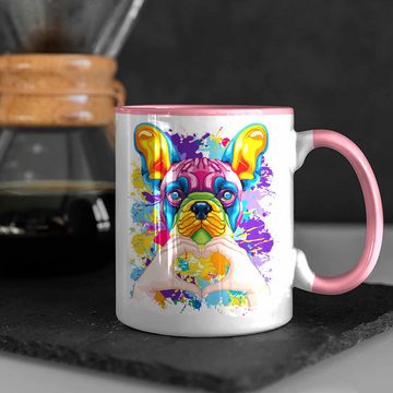 Trendation Tasse Französische Bulldogge Besitzer Farbe Love Tasse Geschenk Lustiger Spr