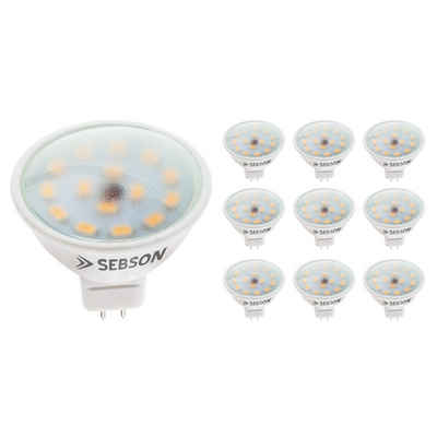 SEBSON LED-Leuchtmittel LED Lampe GU5.3 / MR16 warmweiß 5W 12V DC Цибулини - 10er Pack