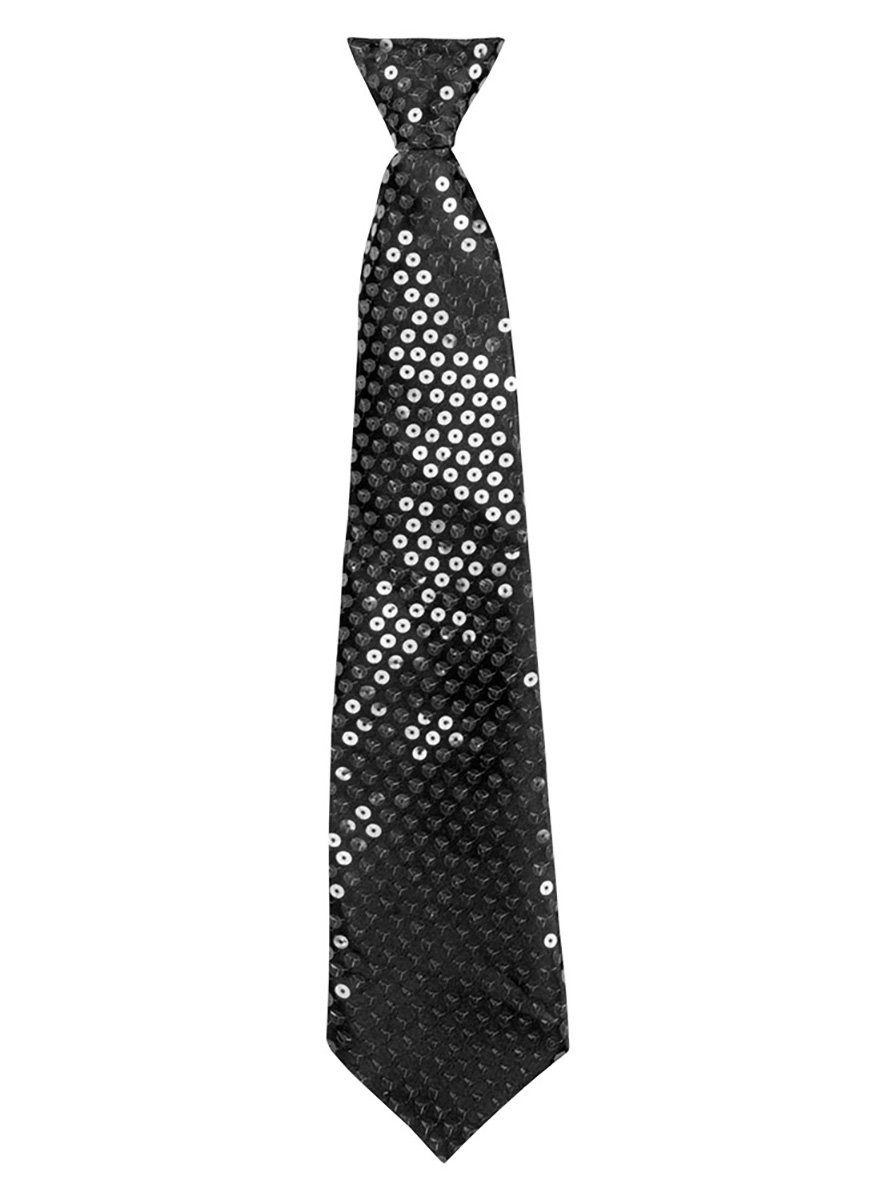 Widdmann Krawatte Pailletten Krawatte schwarz Krawatte in mittlerer Breite günstig online kaufen