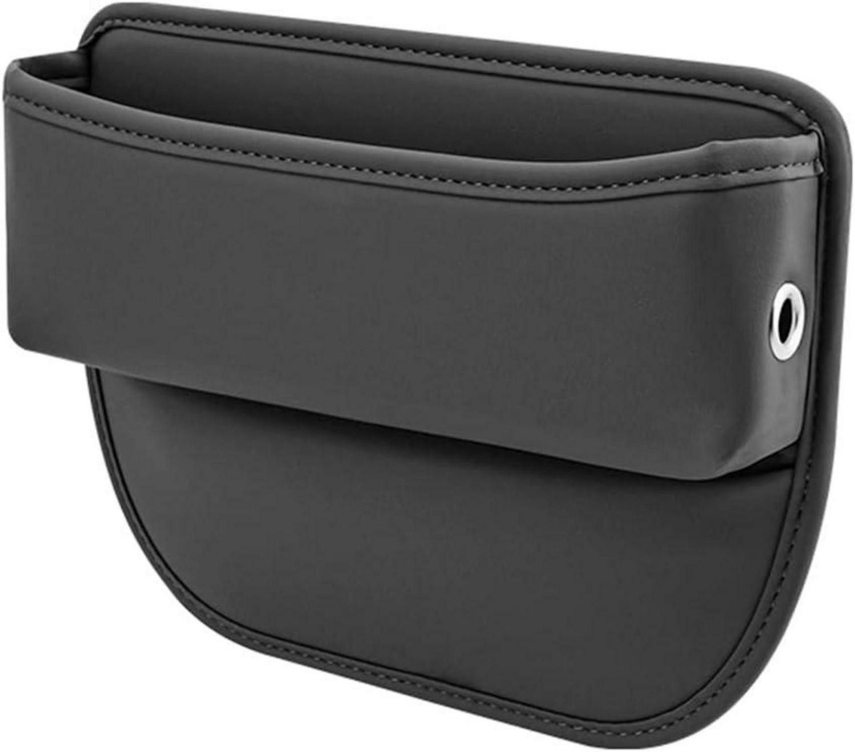 Auto-Fußmatten Aufbewahrungsbox Autositz Organizer Gap Box Leder Schwarz