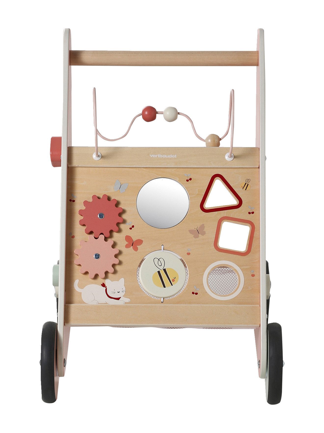 vertbaudet Lauflernwagen Activity-Lauflernwagen mit Bremsen, Holz FSC®, Holz FSC®