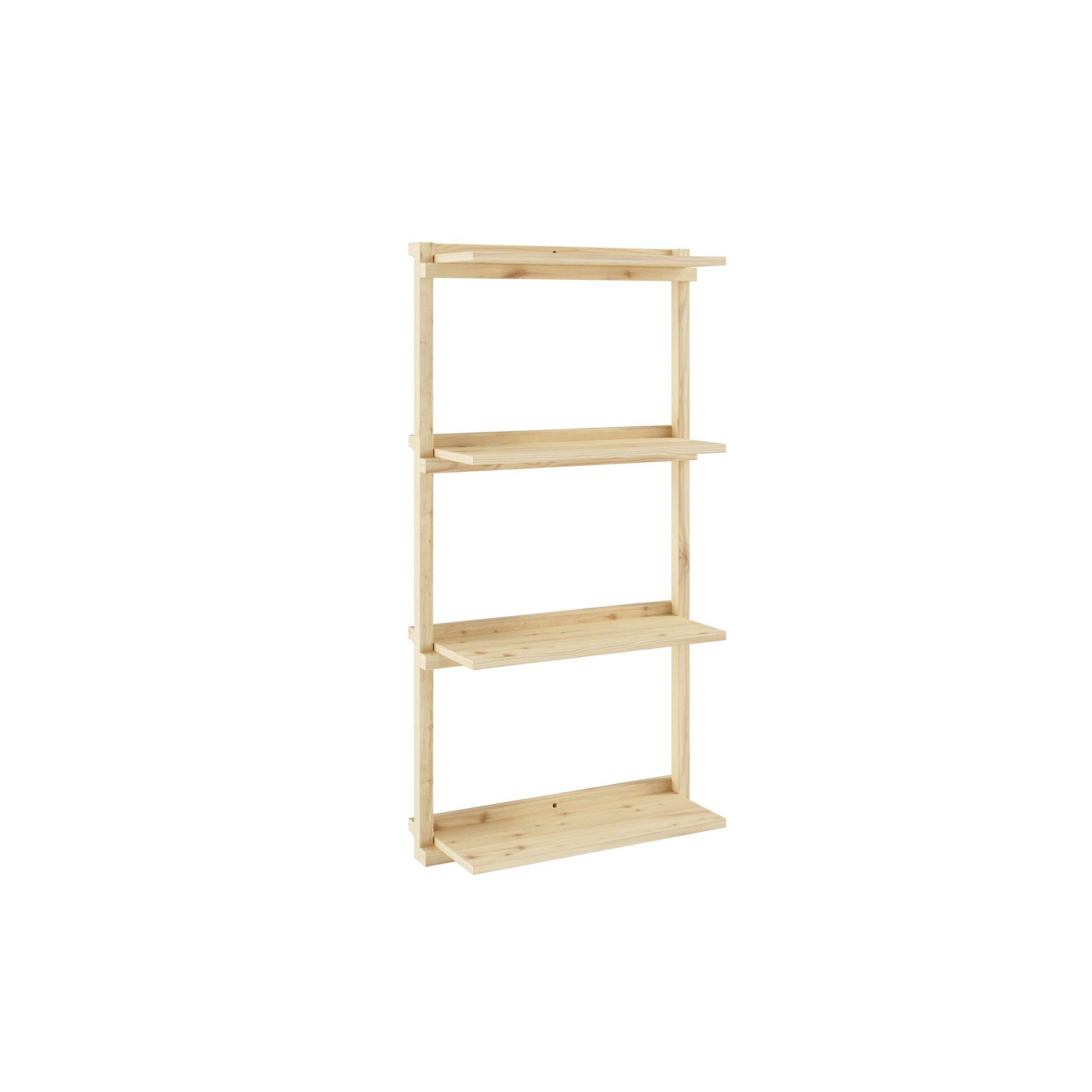 Karup Design Wandregal Groove Shelving Narrow, Wandregal, Aufbewahrung, Deko, Platzsparend, inkl. 4 Abnehmbare Regalböden aus FSC®-zertifiziertem Massivholz