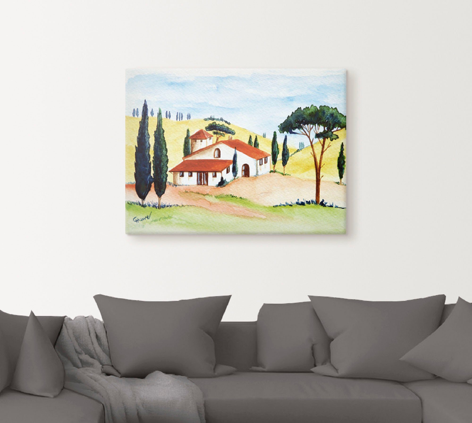 Artland Wandbild »Frühling in der Toskana«, Europa (1 Stück), in vielen Größen & Produktarten -Leinwandbild, Poster, Wandaufkleber / Wandtattoo auch für Badezimmer geeignet-kaufen
