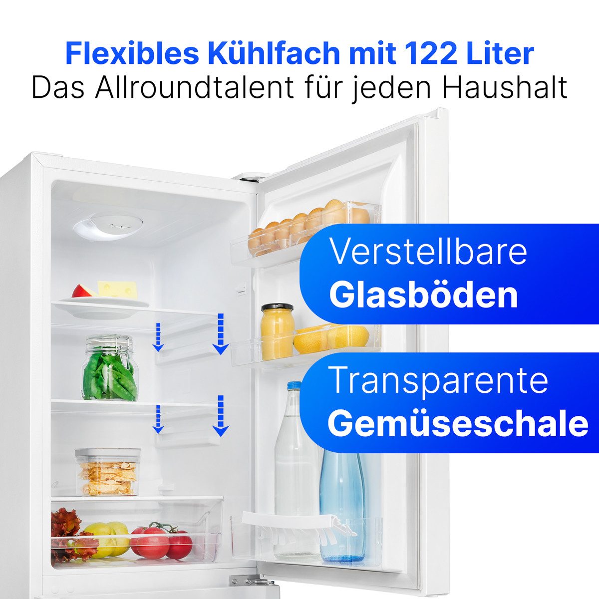 BOMANN Kühl-/Gefrierkombination KG 320.2, 143 cm hoch, 49.5 cm breit, 143cm Kühl-/Gefrierkombination, Energieklasse E