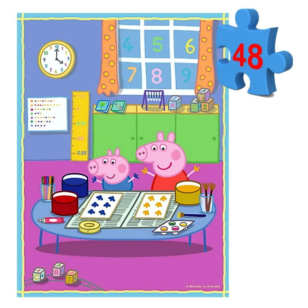 Peppa Pig Puzzle Memo und Puzzle Box Peppa Wutz Peppa Pig Memo Spiel und 2 Puzzle, 48 Puzzleteile