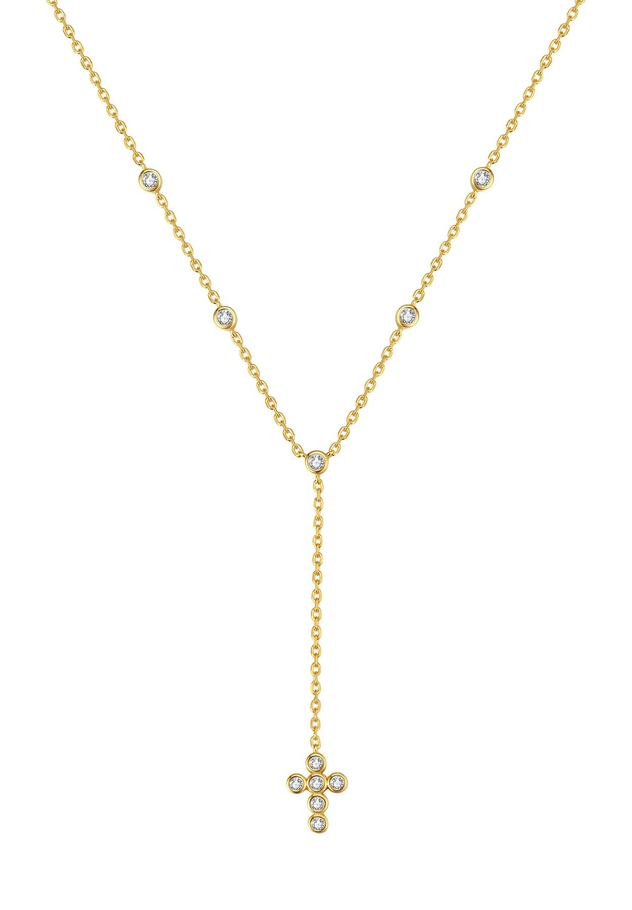 Hey Happiness Y-Kette Zirkonia Kreuz Anhänger, günstig online kaufen