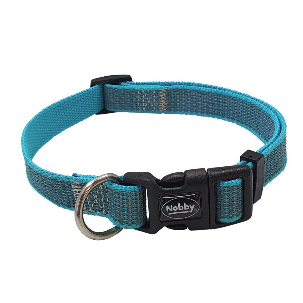 Nobby Tier-Halsband Nobby Hundehalsband Full Reflect XS-S hellblau, Nylon