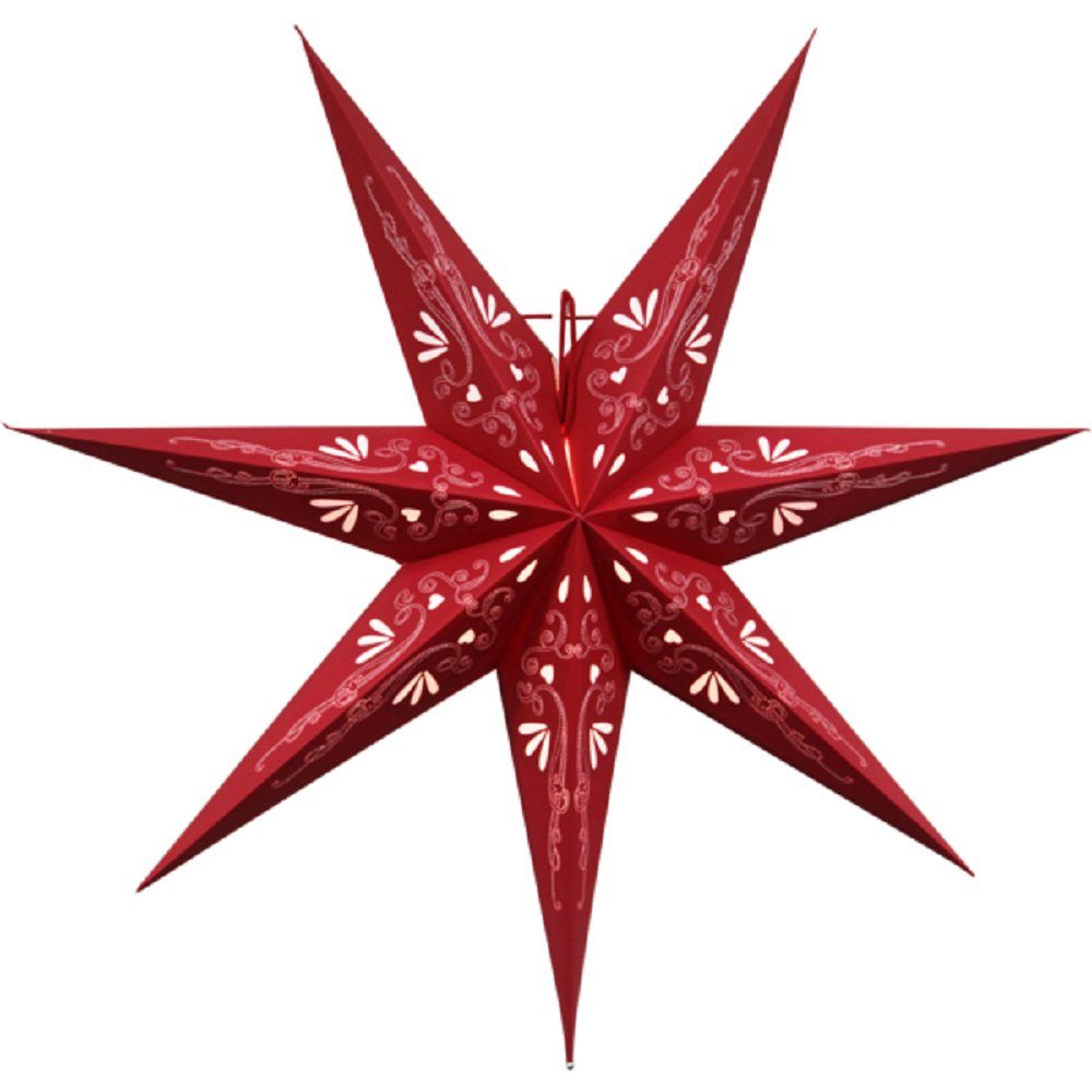 STAR TRADING LED Stern STAR Trading Stern Papier Metasol 70cm rot innen