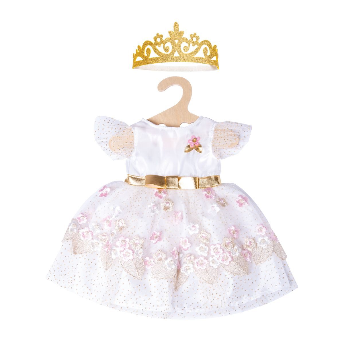 Heless Puppenkleidung Prinzessinnenkleid Kirschblüte mit goldener Krone Größe 35-45cm