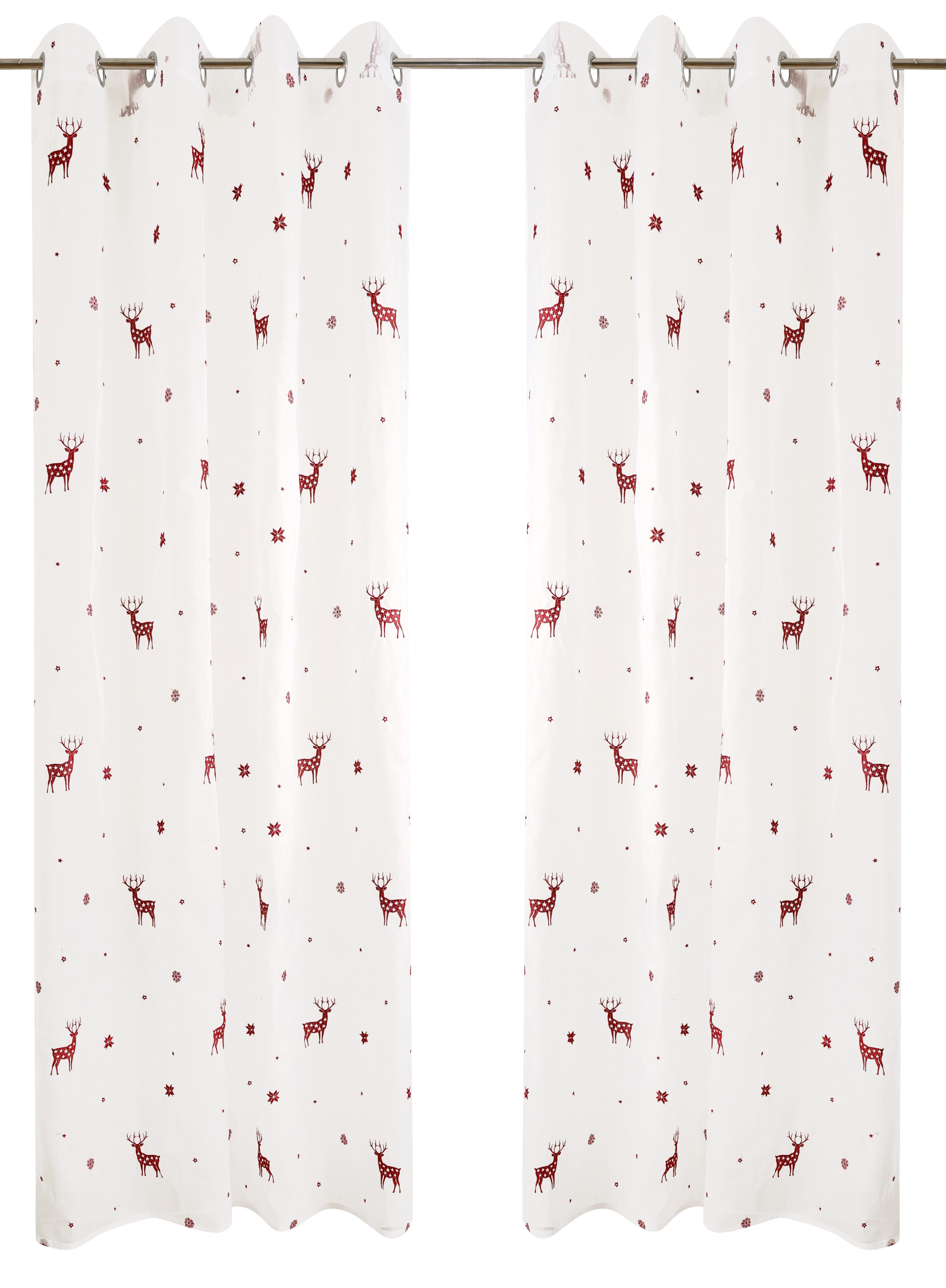 my home Gardine Elch (1 St), Ösen, transparent günstig online kaufen