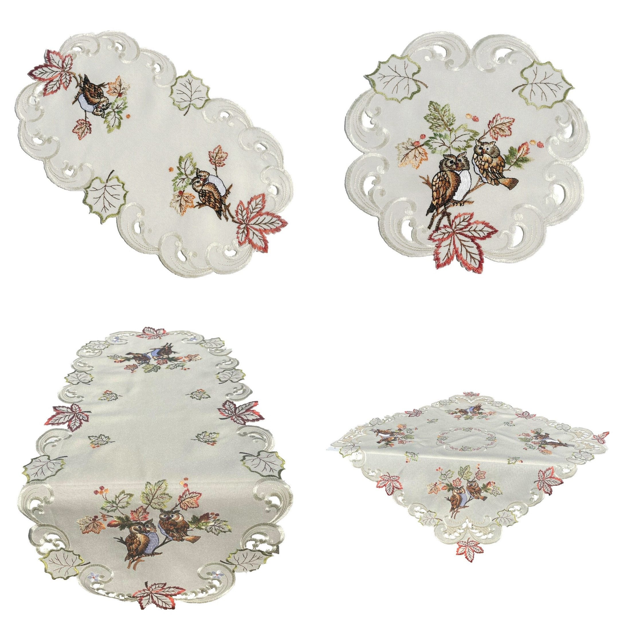 Westernlifestyle Tischdecke Eule beige Mitteldecke Deckchen günstig online kaufen