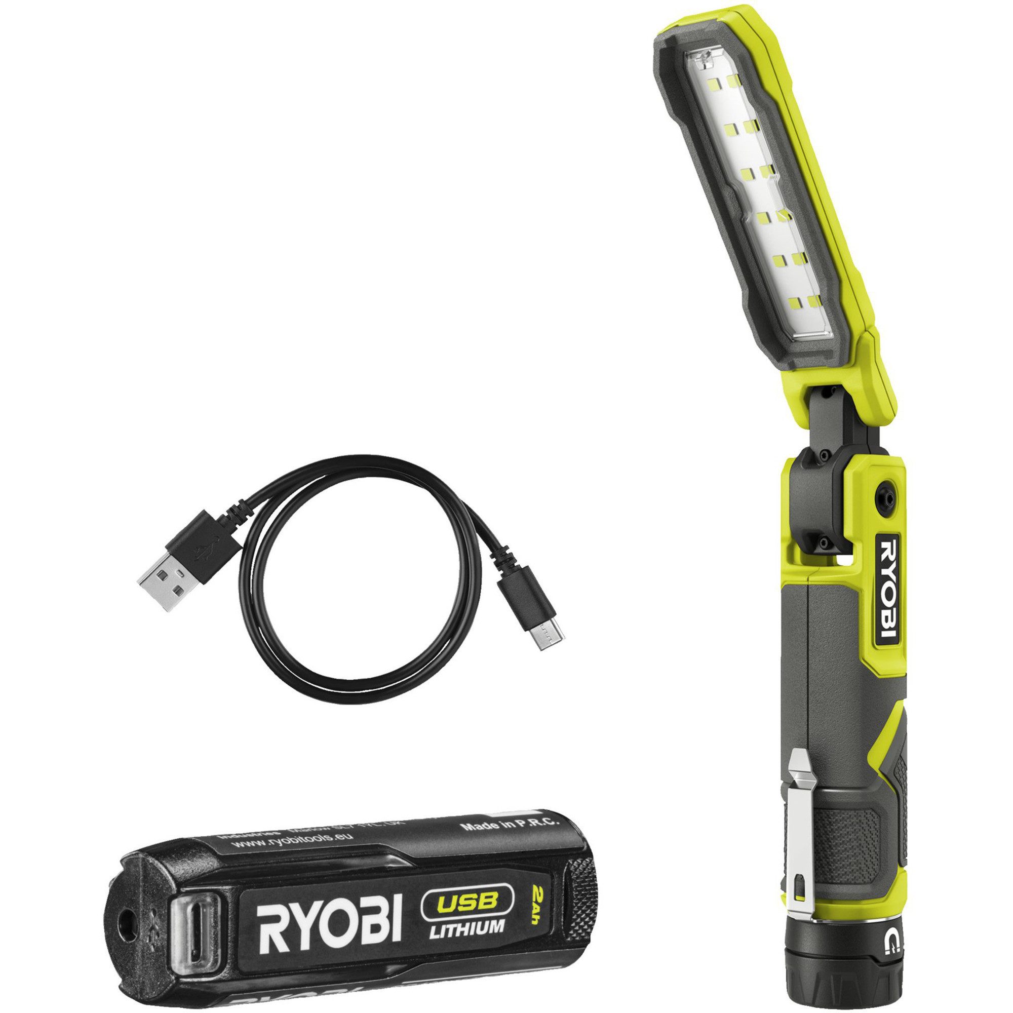 Ryobi Arbeitsleuchte Ryobi 4V Akku-Stableuchte RLI4-120G, Taschenlampe