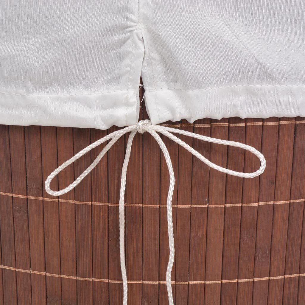 (1 Braun St) Wäschekorb furnicato Bambus-Rechteckig