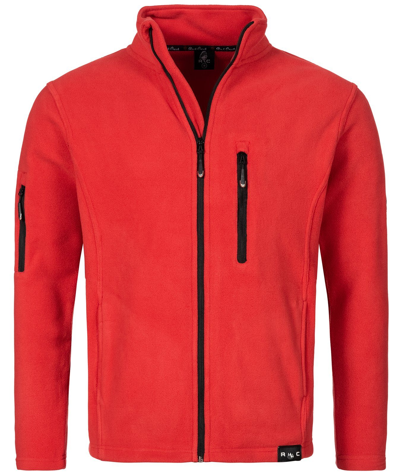 Fleecejacke Rot Übergangsjacke Rock Fleecejacke Creek Herren H-197