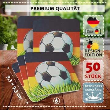 Funke & Brand Bierdeckel Fussball Deutschland - Tisch-Deko für die EM - Tischdeko Fußball