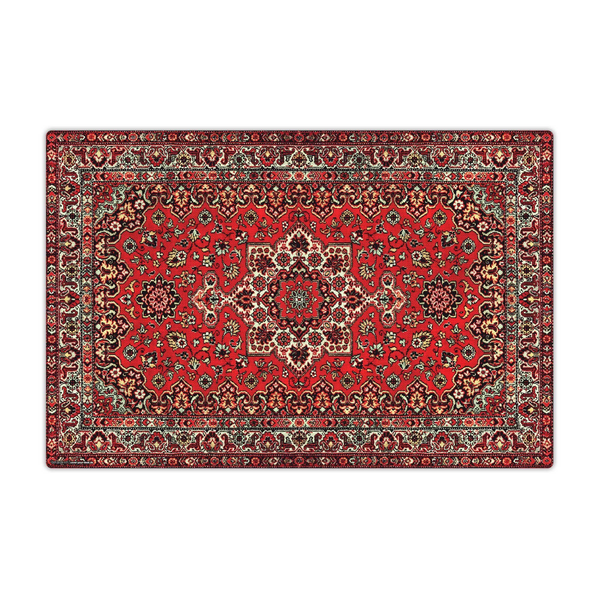 cover-your-desk.de Schreibtischunterlage abwaschbar - Orientalischer Teppich - premium Vinyl - Made in Germany