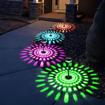 GelldG LED Solarleuchte Solarlampen für Außen Garten, Farbwechsel Solar Weihnachtsbeleuchtung