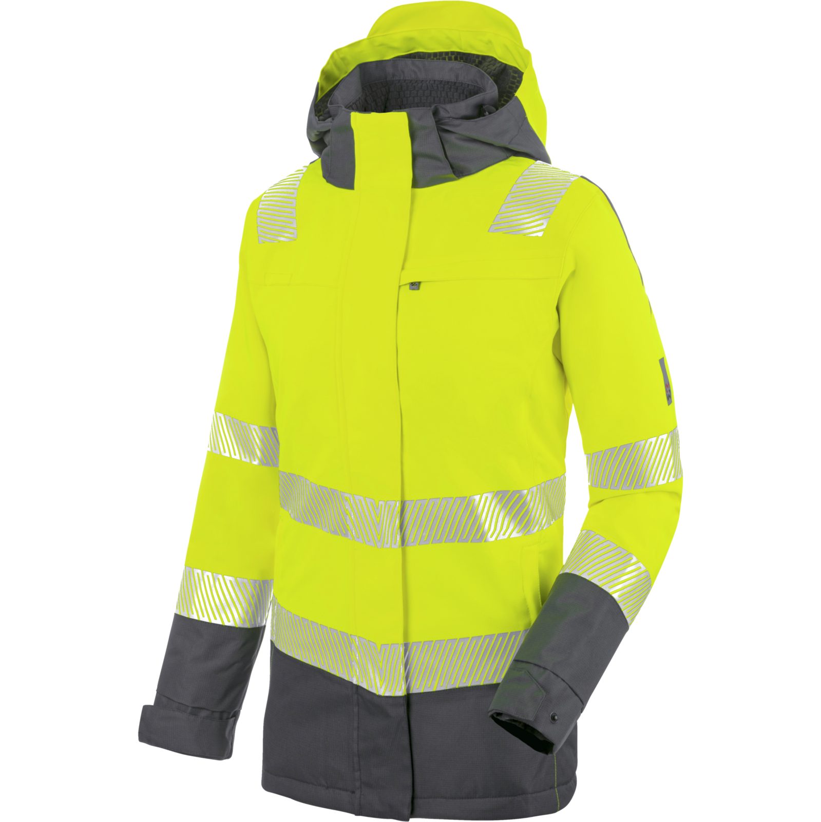 Würth MODYF Arbeitsjacke Warnschutz Parka Damen Neon EN 20471 3 Moderner Arbeits-Parka für Frauen